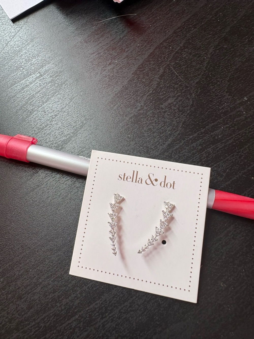 Stella & Dot Silver Crystal Ear Climbers for Kids